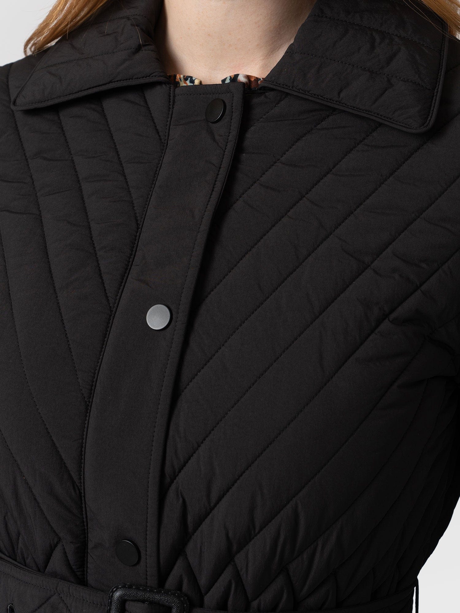 Kelson Quilted Coat Black - Women's Coats | Saint + Sofia® EU